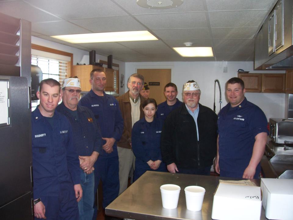 VFW Post 7308 Delivers Easter Dinner to Adopted Unit: Kenosha Coast Guard